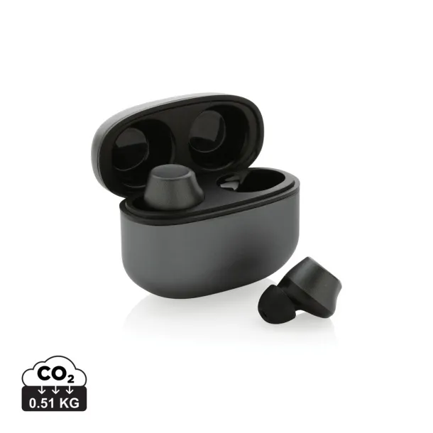  Terra RCS recycled aluminum wireless earbuds - XD Xclusive Grey 