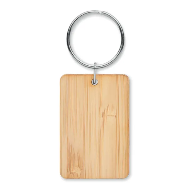 ANGLEBOO Rectangular bamboo key ring Wood