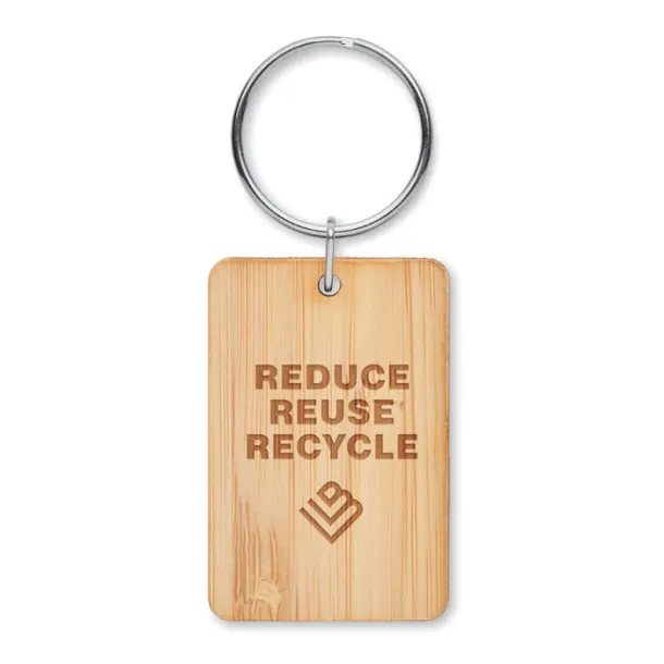 ANGLEBOO Rectangular bamboo key ring Wood