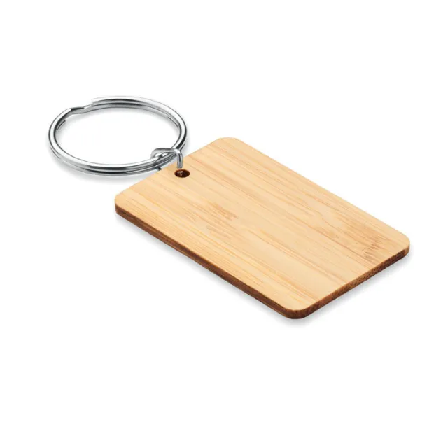 ANGLEBOO Rectangular bamboo key ring Wood