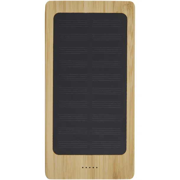 Alata 8000mAh bamboo solar power bank Beige