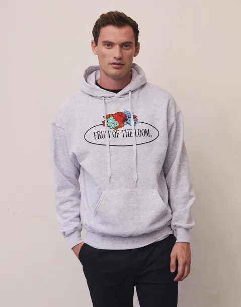  Vintage Hooded Sweat Classic Large Logo Print - Fruit of the Loom Vintage Collection