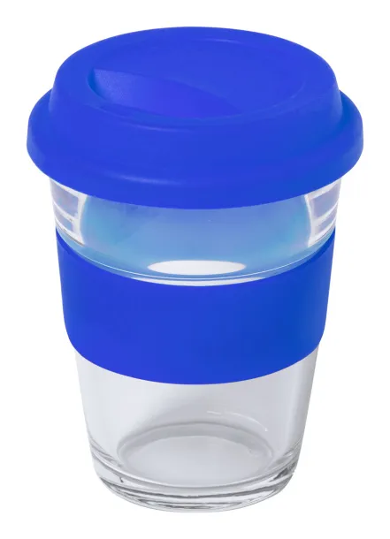 Durnox glass travel mug Blue Transparent