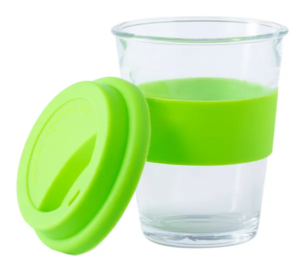 Durnox glass travel mug Lime green Transparent