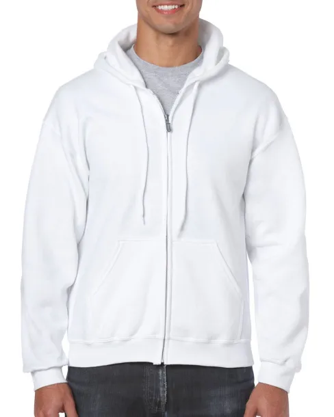  HEAVY BLEND™ ADULT FULL ZIP HOODED SWEATSHIRT - Gildan White