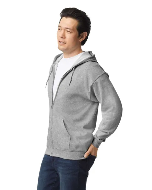  Muška hoodica s patentom, 271 g/m² - Gildan Ideal Oxford Grey