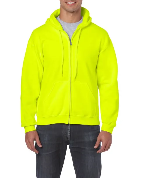  Muška hoodica s patentom, 271 g/m² - Gildan Safety Green