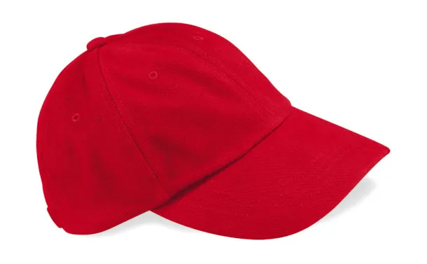  Low Profile Heavy Brushed Cotton Cap - Beechfield Klasična crvena