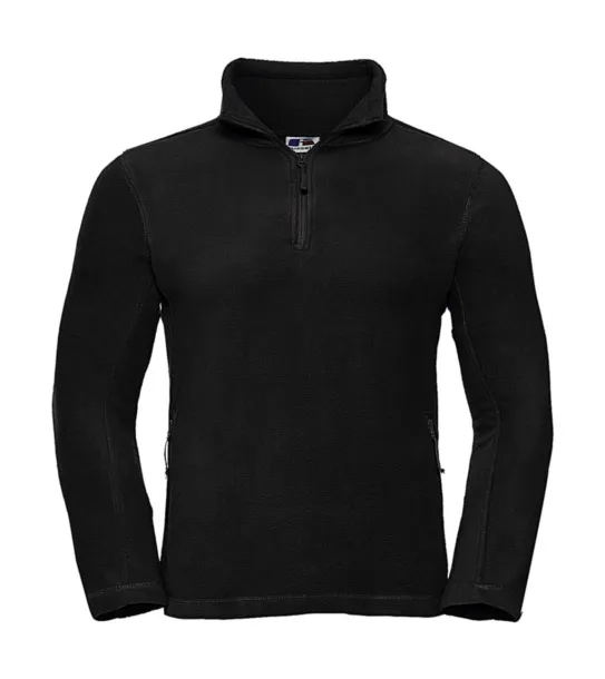  Flis majica s 1/4 patentnim zatavaračem, 320 g/m² - Russell  Crna
