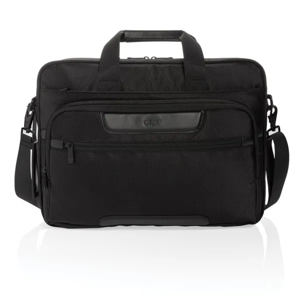  Swiss Peak RPET Voyager RFID 15.6" laptop bag - Swiss Peak Black 