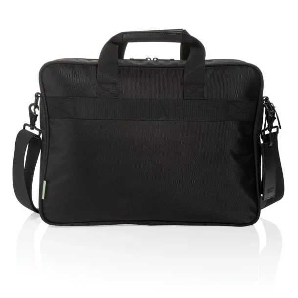  Swiss Peak RPET Voyager RFID 15.6" laptop bag - Swiss Peak Black 