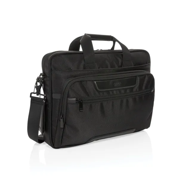  Swiss Peak RPET Voyager RFID 15.6" laptop bag - Swiss Peak Black 