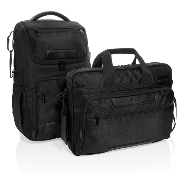  Swiss Peak RPET Voyager RFID 15.6" laptop bag - Swiss Peak Black 