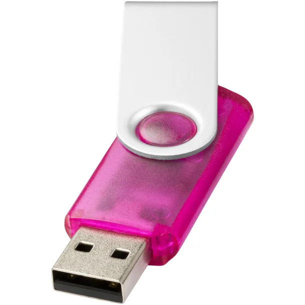 Rotate-translucent 2GB USB flash drive - Bullet Magenta