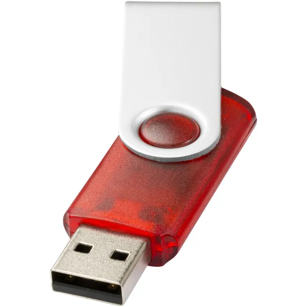 Rotate-translucent 2GB USB stick - Bullet Crvena