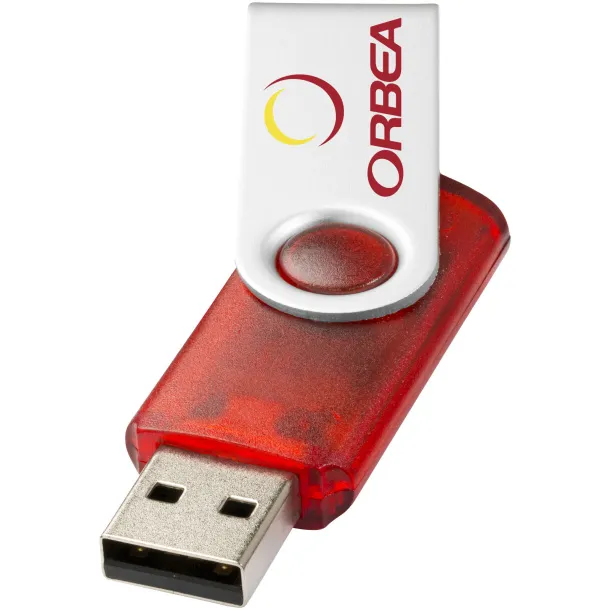 Rotate-translucent 2GB USB flash drive - Bullet Red