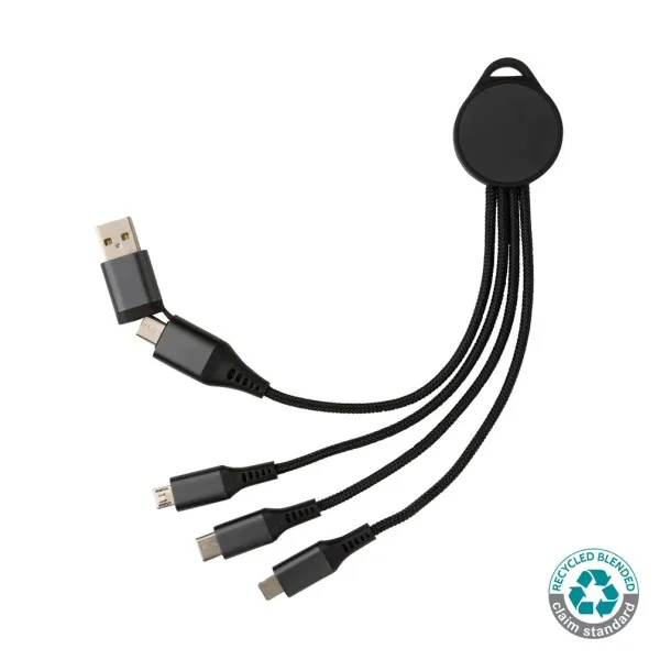  Terra RCS recycled aluminum 6-in-1 charging cable - XD Xclusive Grey 