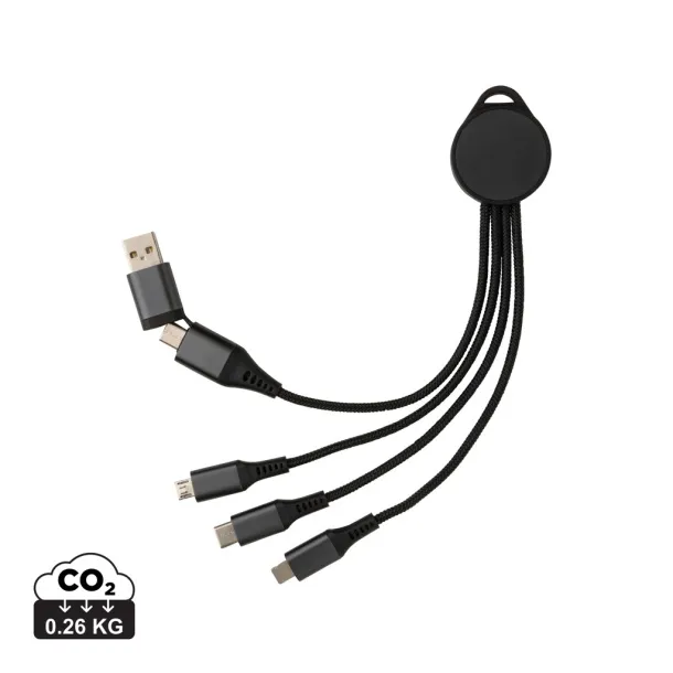  Terra RCS recycled aluminum 6-in-1 charging cable - XD Xclusive Grey 