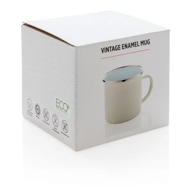  Vintage enamel mug - XD Collection White 