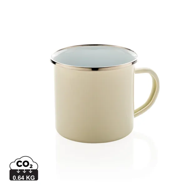  Vintage enamel mug - XD Collection White 