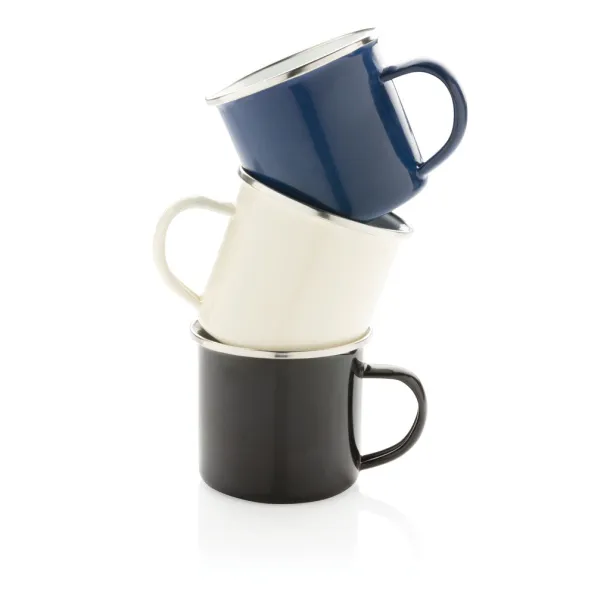  Vintage enamel mug - XD Collection White 