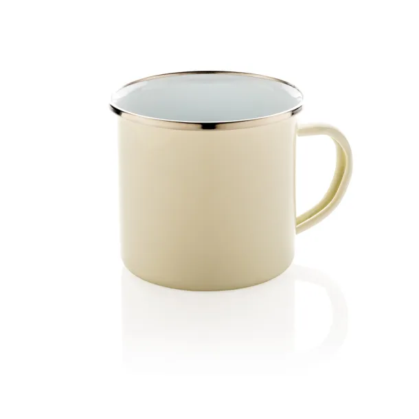  Vintage enamel mug - XD Collection White 