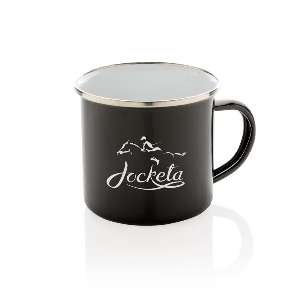  Vintage enamel mug - XD Collection Black