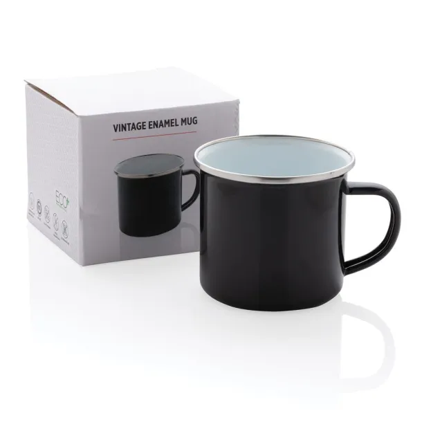  Vintage enamel mug - XD Collection Black