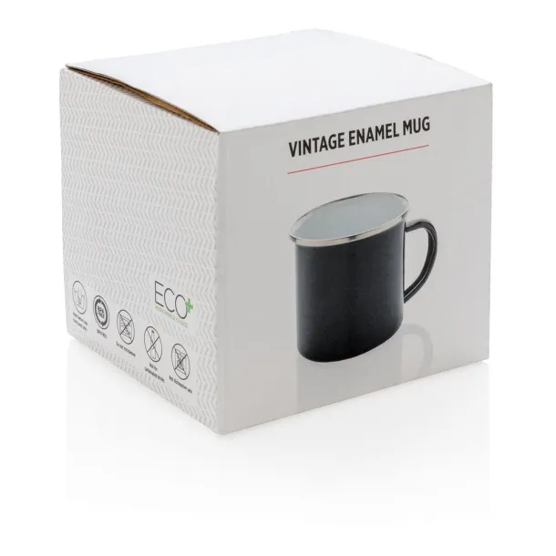  Vintage enamel mug - XD Collection Black