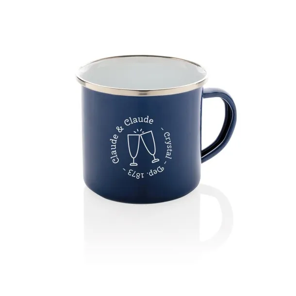  Vintage enamel mug - XD Collection Blue