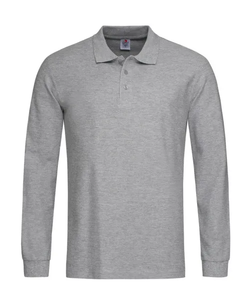  Polo Long Sleeve - Stedman Grey Heather