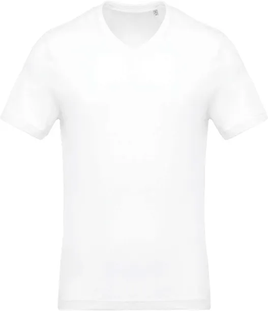  MEN'S SHORT-SLEEVED V-NECK T-SHIRT - Kariban White