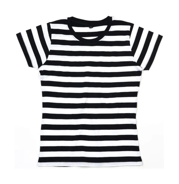  Women's Stripy T - Mantis Black Bijela