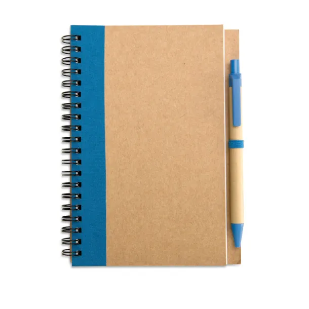 SONORA PLUS Recycled paper notebook + pen Blue