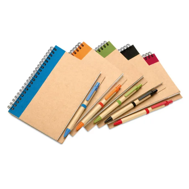 SONORA PLUS Recycled paper notebook + pen Blue