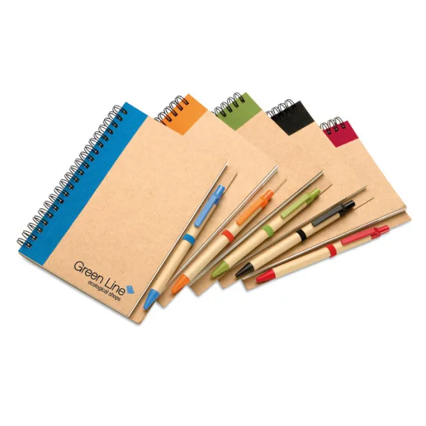 SONORA PLUS Recycled paper notebook + pen Blue