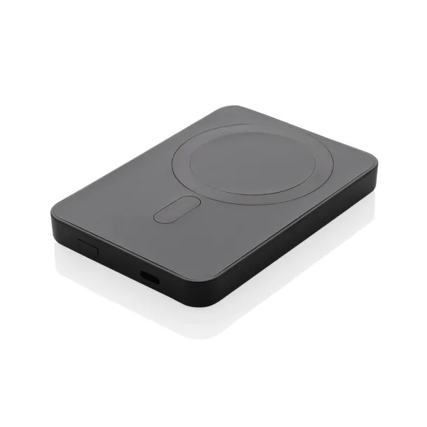  Magnetix magnetna prijenosna baterija od RCS reciklirane plastike, 5 000 mAh - XD Collection Crna