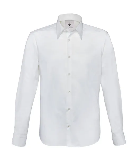  London Stretch Shirt LS - B&C Bijela