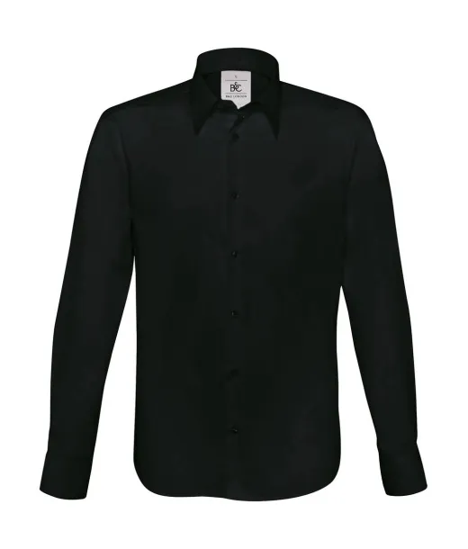  London Stretch Shirt LS - B&C Black