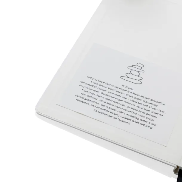  Craftstone notes od recikliranog natrona i kamenog papira, A5 - XD Collection Bijela