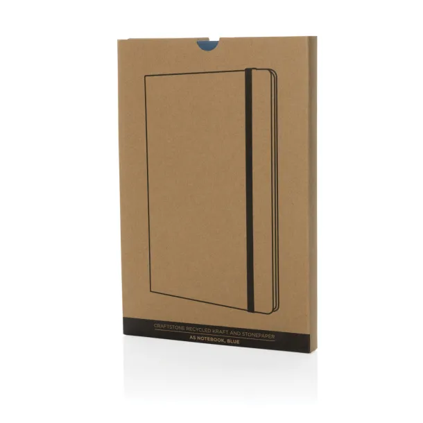  Craftstone A5 recycled kraft and stonepaper notebook - XD Collection Blue 