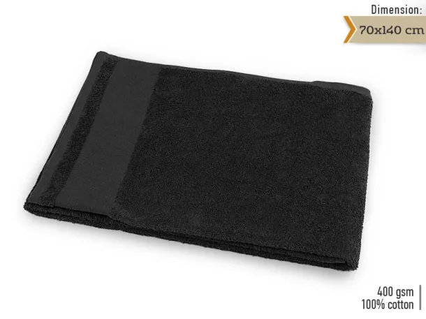 AQUA 70 towel 70 x 140 cm - EXPLODE Black