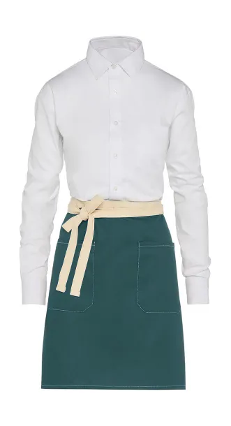  SANTORINI - Contrasted Bistro Apron with Pocket - SG Accessories - BISTRO Enamel Blue