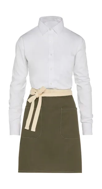  SANTORINI - Contrasted Bistro Apron with Pocket - SG Accessories - BISTRO Maslinasta