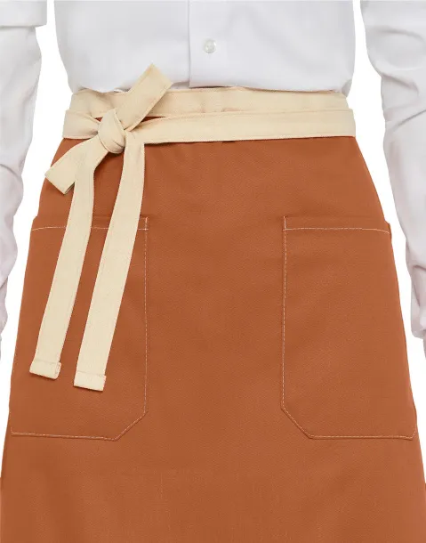  SANTORINI - Contrasted Bistro Apron with Pocket - SG Accessories - BISTRO (Ex JASSZ Bistro)