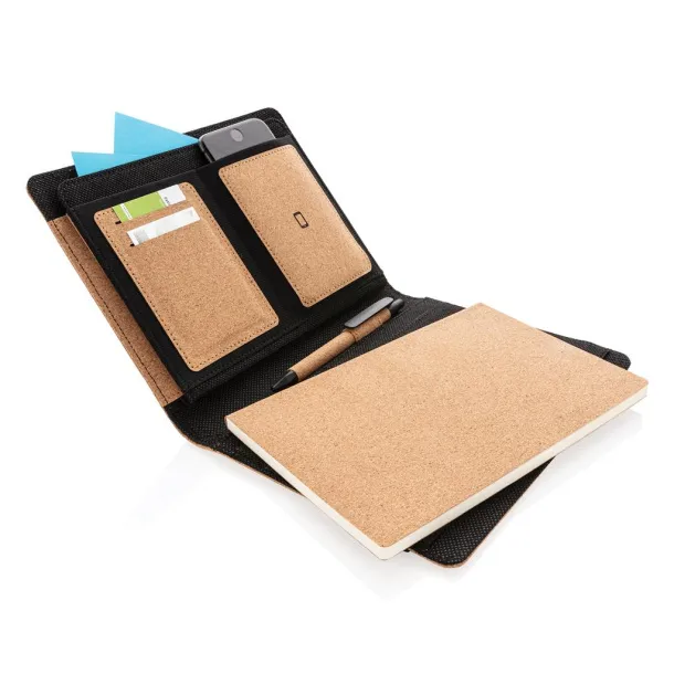  Deluxe cork portfolio A5 with pen - XD Collection Brown 