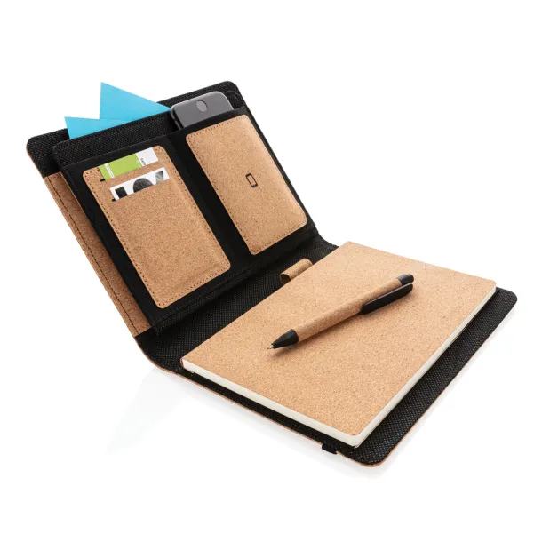  Deluxe cork portfolio A5 with pen - XD Collection Brown 