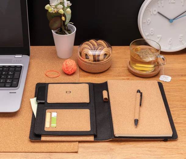  Deluxe cork portfolio A5 with pen - XD Collection Brown 