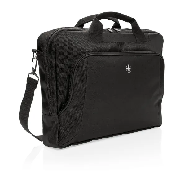  Swiss Peak deluxe 15.6” laptop bag - Swiss Peak Black 