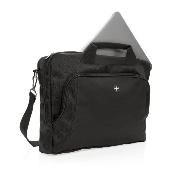  Swiss Peak deluxe 15.6” laptop bag - Swiss Peak Black 